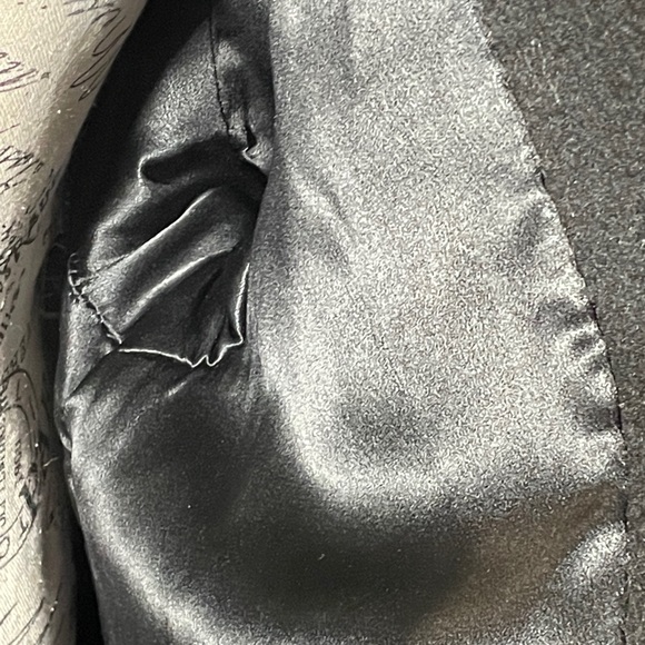 Vintage Black: Ebonique Warumbo Wool Dress Coat size L - Picture 6 of 6